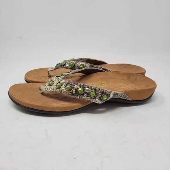 Vionic | Women's Rest Floriana Toepost Thong Sandal Pewter - Picture 5 of 9